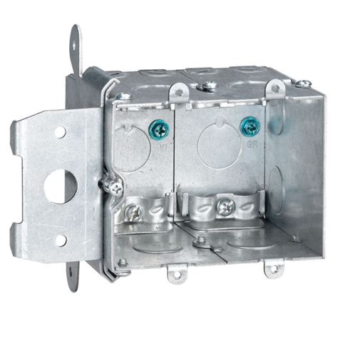 metal electric switch boxes|2 gang metal outlet box.